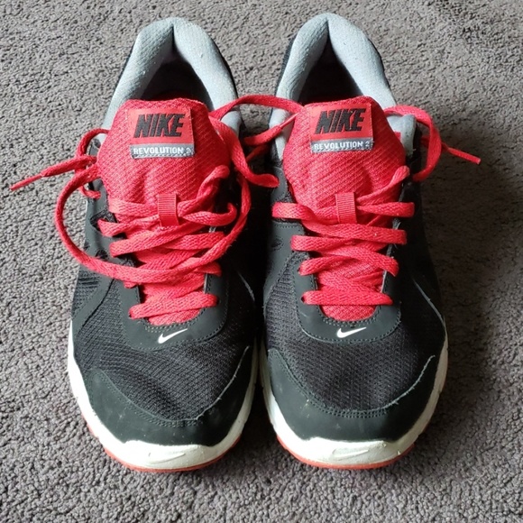 Nike Shoes Revolution 2 Red Black Sneakers Poshmark